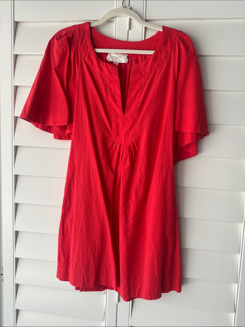 Tuckernuck red 100% cotton dress with pockets